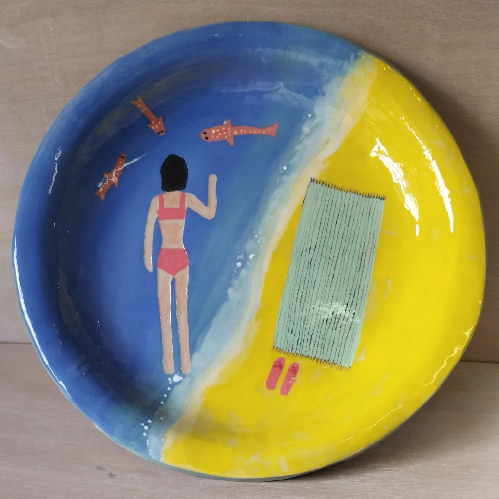 façonnage à la plaque-décors aux engobes